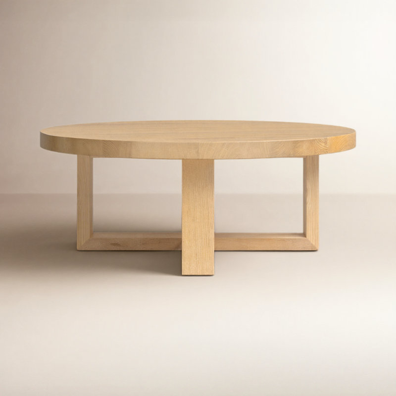 Solid Wood Top Single Coffee Table