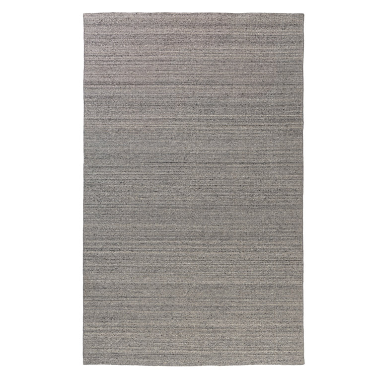 Modern Solid Hand-Made Hand-Woven Wool/Cotton Area Rug