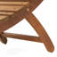 Chaise longue d'extérieur en bois brun pour patio avec portatif-121070471