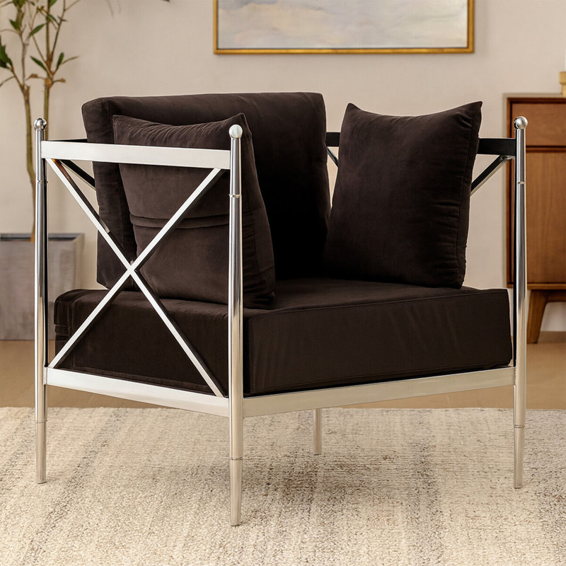 Ames Velvet Armchair