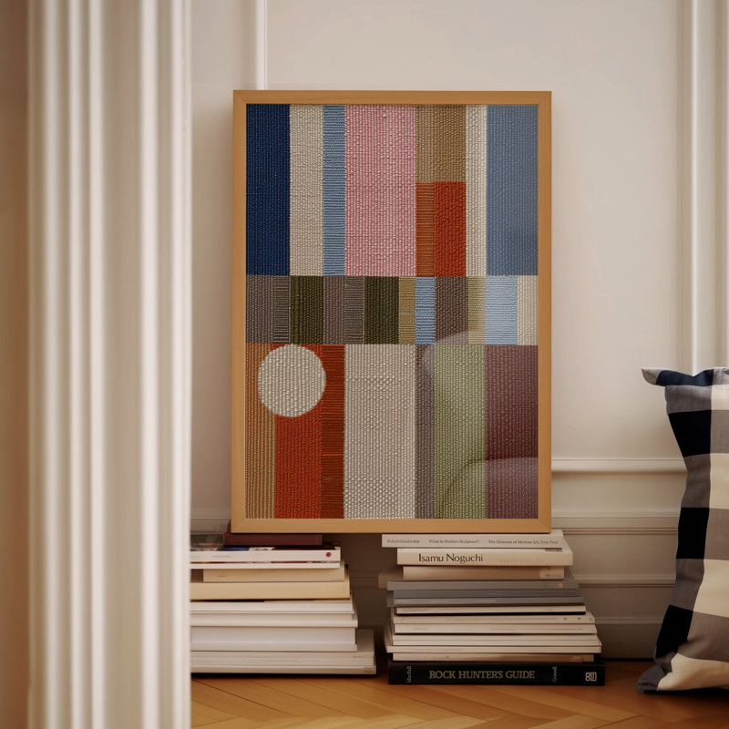Woven Perspectives No. 07: impression géométrique abstraite, 18x24 in, Black