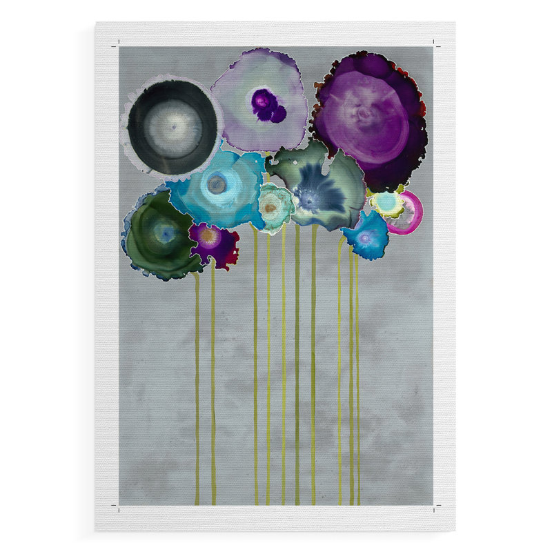 Bouquet argenté - Impression sur toile seulement - NON-CADRE, 18" H x 12" W