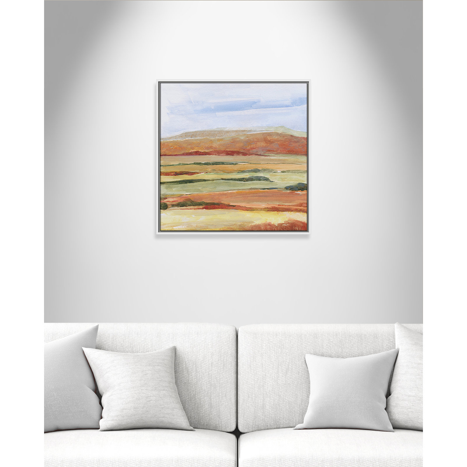 Damali "Sedona Magic" Print by Sally Swatland, 25.5" H x 25.5" W x 2" D, White