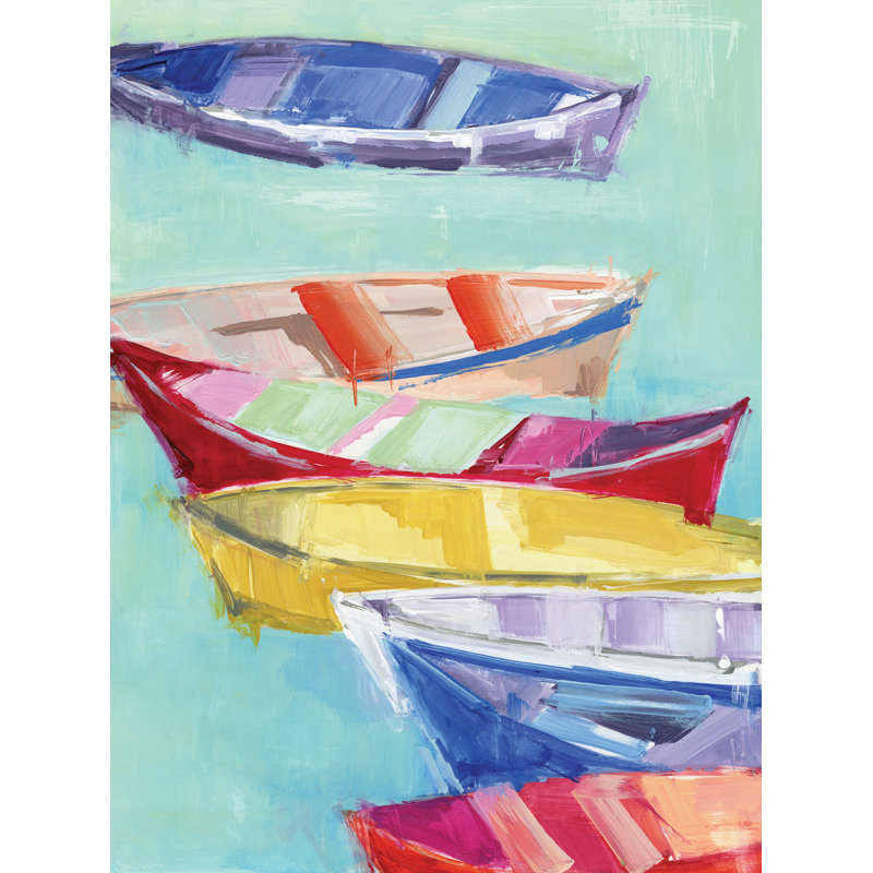 «Floating bateaux II sur toile» par Susan Pepe, reproduction, H 48 po x l 36 po