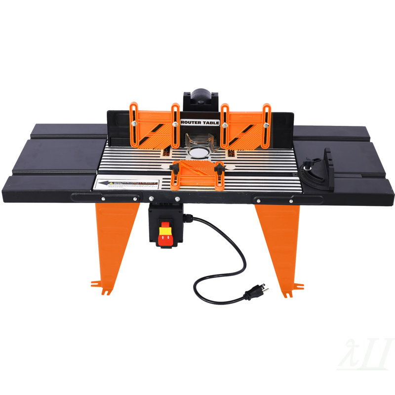 Outil de travail électrique en bois pour table à toupie électrique, noir, orange