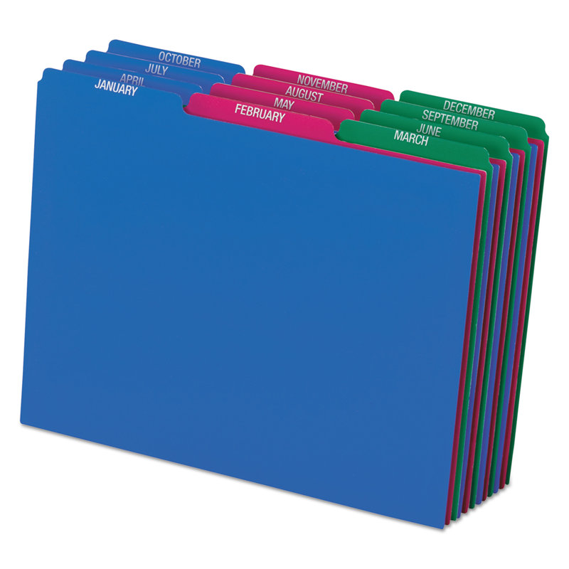 Pendaflex® Poly Top Tab File Guides PVC / Vinyl Flat Files Open