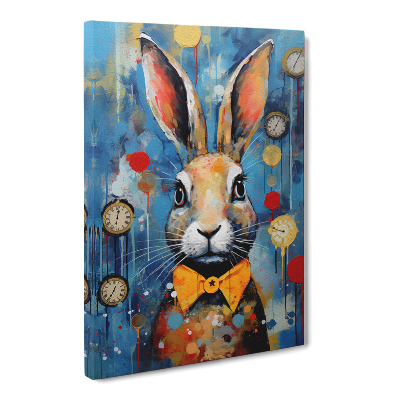 Rabbit Impressionism Art No.3 - Wrapped Canvas