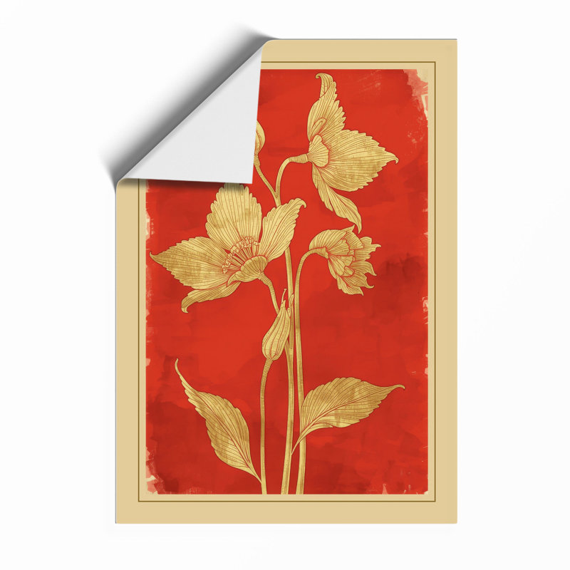 Gilded Stem Botanical - Framed Print, Unframed, A3 - 42.0 x 29.7 cm