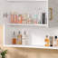 Armoire de salle de bain moderne de 76 cm (30 po) avec tablette réglable, armoire à pharmacie murale avec charnières à fermeture douce et design à étagères ouvertes