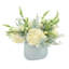 Spring Centerpiece with Hydrangeas, Eucalyptus and Heather