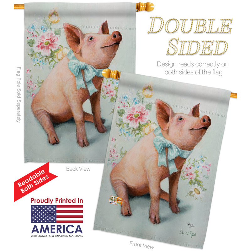 Polyester 2 faces 40 x 28 po pigglet Ensemble de drapeaux