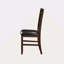 Ensemble de 2 chaises d'appoint en cuir synthétique noir et finition cerisier