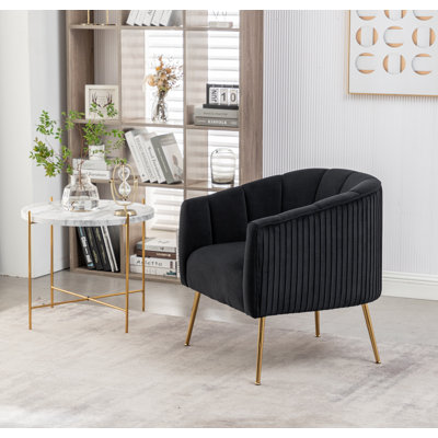 Mariantonietta Velvet Barrel Chair