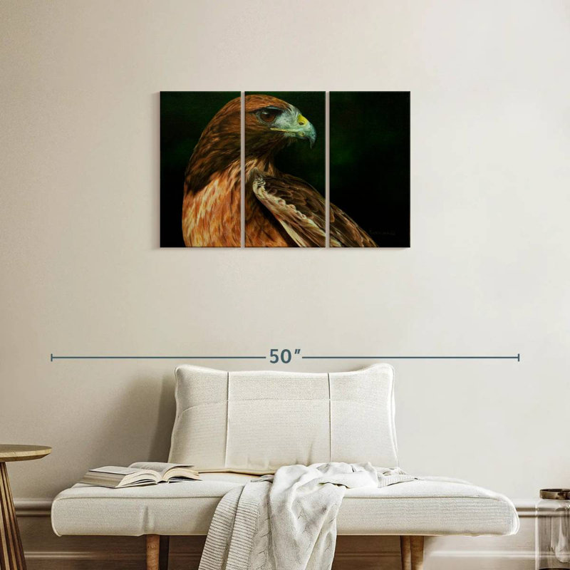 Brampt Red Tail Hawk, 20" H x 33" W
