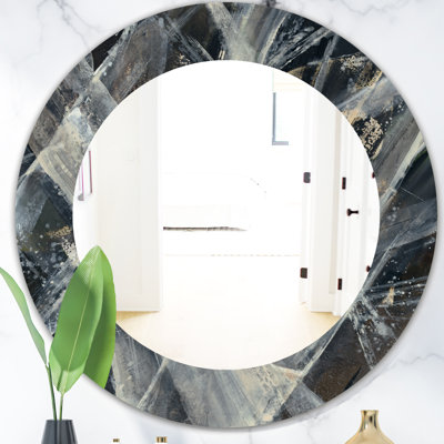 Abstract Glacial Painting Accent Wall Mirror