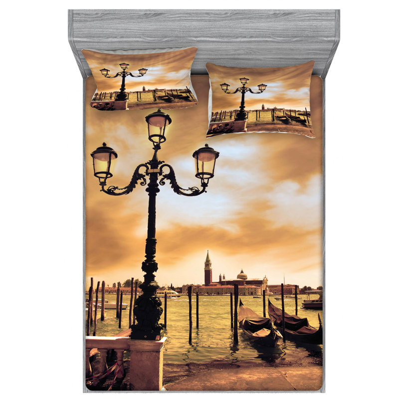 Microfiber Sheet Set, Queen Sheet Set with Fitted Sheet