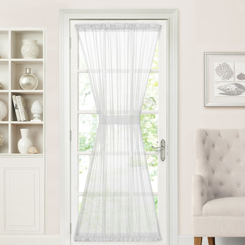 Fiqueroa Semi Sheer Curtain Single Panel, 54" W x 72" L, White