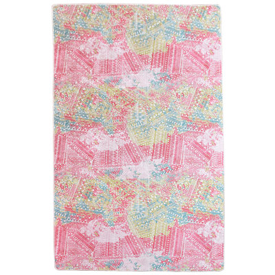 Antibacterial Hall Carpet, 3.3 x 4.9 Feet | 100% Polyester, 0.4 in Pile Height, Non-Slip Felt Dot Underside | Machine Washable, 700 GSM | Perfect for Living Room, Bedroom, and Entryways, Stylish & Functional Design