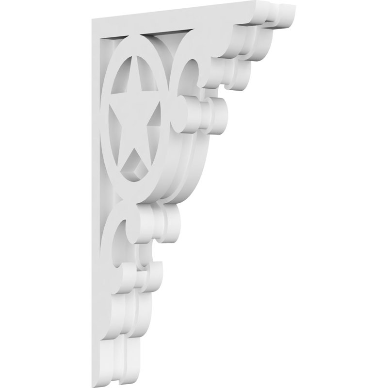 Austin Architectural Grade PVC Corbel, 12" H x 7" W x 1.875" D