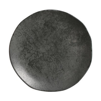 Chromium Dessert Plate 7.68" Organic Ceramic Stoneware - Microwave, Oven, and Dishwasher Safe, by Porto Brasil