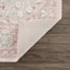 Tapis rose rectangulaire en polypropylène tissé à la machine Katriena-548334469