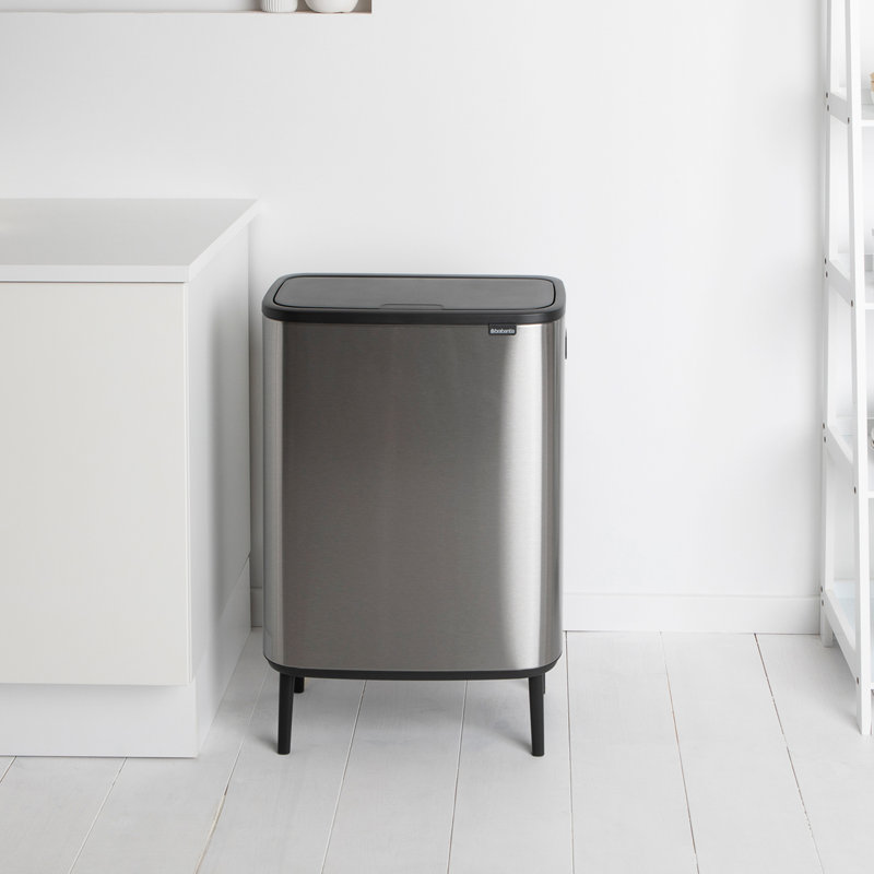 Brabantia Bo Touch Bin Hi 2x30l, Matt Steel Fingerprint Proof