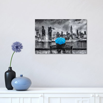 NY In Love In Blue by P.D. Moreno - Print on Canvas