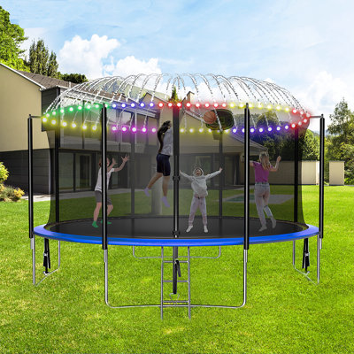 12FT Round Backyard Trampoline with Safety Enclosure