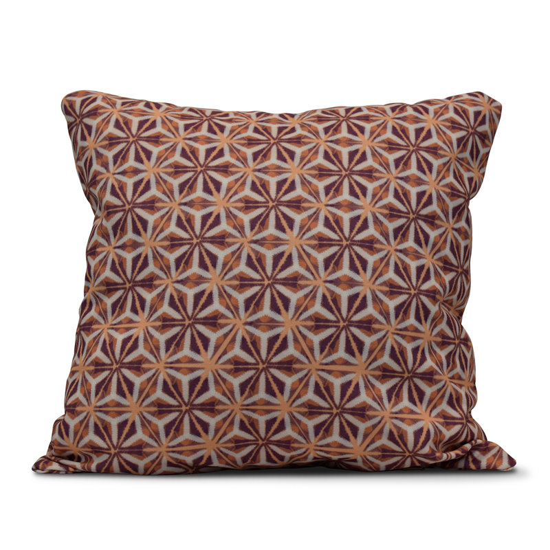 Housse et insert de coussin carré extérieur Intercoastal Waterway, H 18 po x l 18 po, Violet