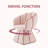 Upholstered Swivel Vanity Chair- Modern Accent Chair for Makeup Room, Pink-1716463749