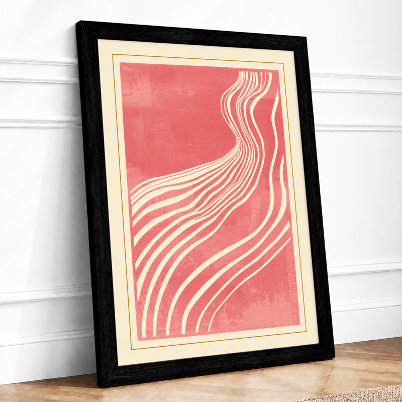 Flowing Lines Art Deco - Print, Black, A4 - 29.7 x 21.0 cm