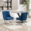 Chaise d'appoint rembourrée en velours Elian-293064311