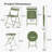 3-Piece Outdoor Folding Patio Bistro Set with Weather-Resistant Table-1047224493