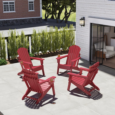 Set Of 4 Folding Adirondack Chair