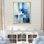 Collage bleu géométrique nautique - art minimaliste côtier