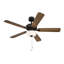 Ventilateur de plafond transitionnel intérieur / extérieur noir mat 52 po avec trois ampoules DEL 3000K Gallant II-2023017342-2023017339