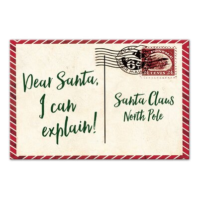 Hicks Dear Santa - Wrapped Canvas Textual Art Print -  The Twillery Co.®, A5DAAD0EDC6141FF943A541A41DAAAB0