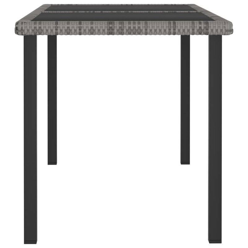 Adhil Rattan Dining Table, Grey