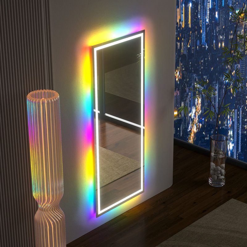Consuegra Metal Bluetooth Rectangle Floor Mirror