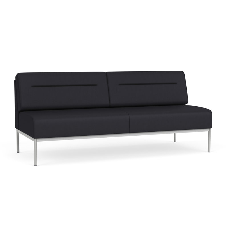 Canapé Darsey, Sans alimentation, Noir Patriot Plus, Argent argent