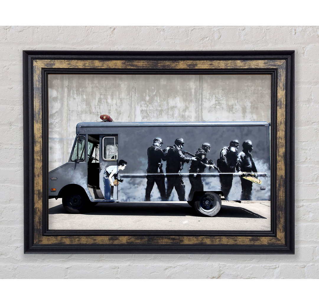 Banksy Swat Truck - Einzelner Bilderrahmen Kunstdrucke