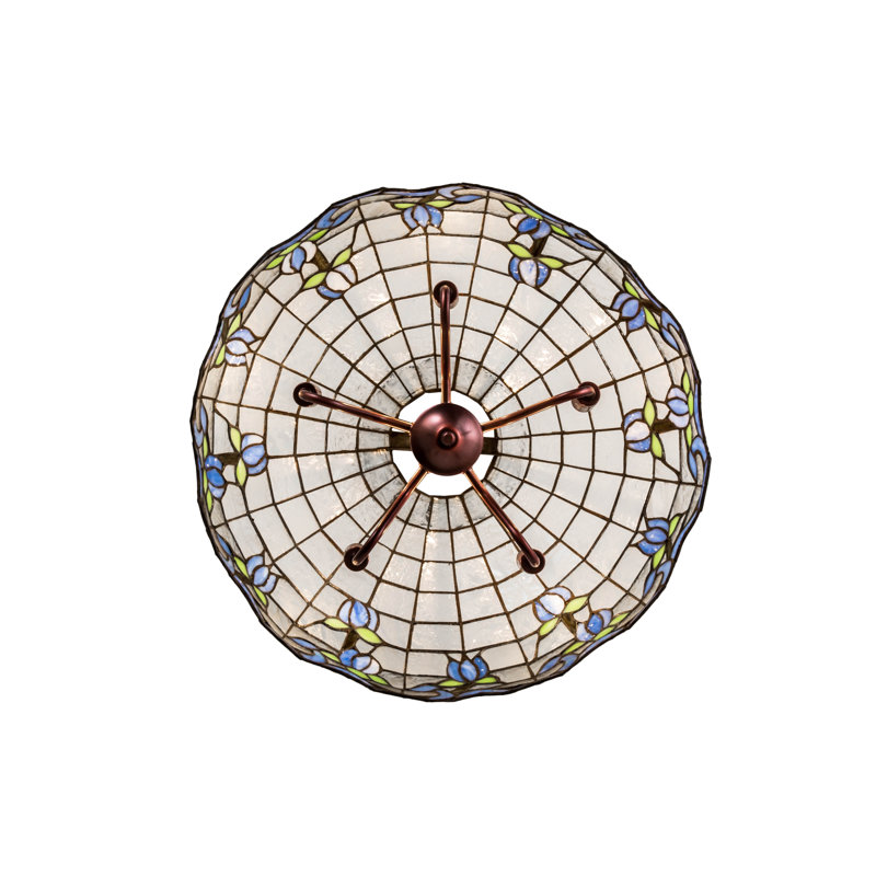 Meyda Tiffany & Stained Glass Pendant, Ice Blue/Sapphire 