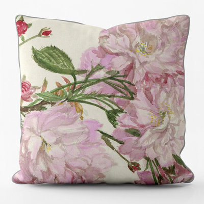 Kishina Green and Beige Square Euro Cushion