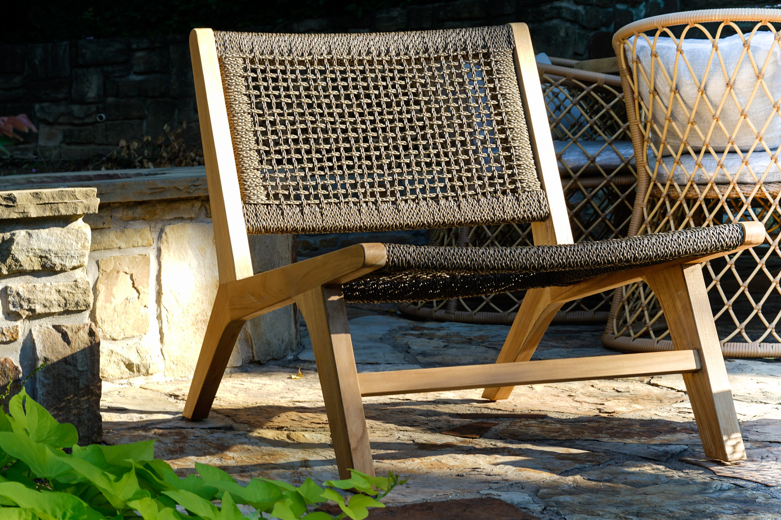 Rattan outlet teak chair