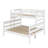 Wood Twin XL Over Queen Bunk Bed With Ladder