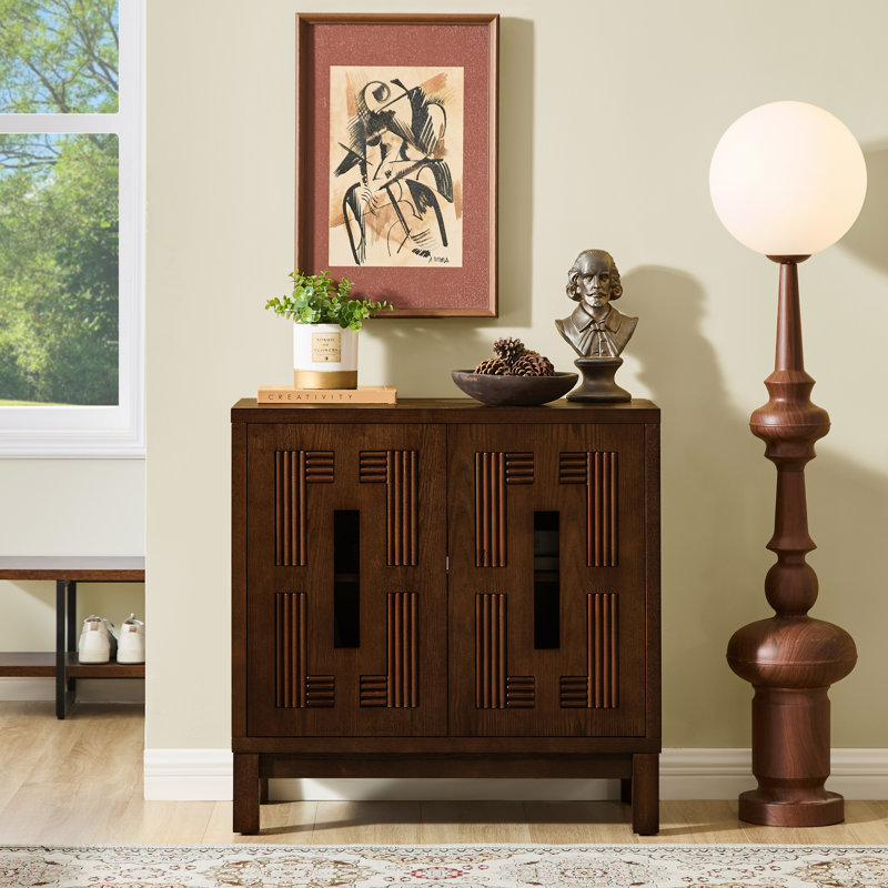 Buffet 31,5 po Mid Century Modern, Walnut