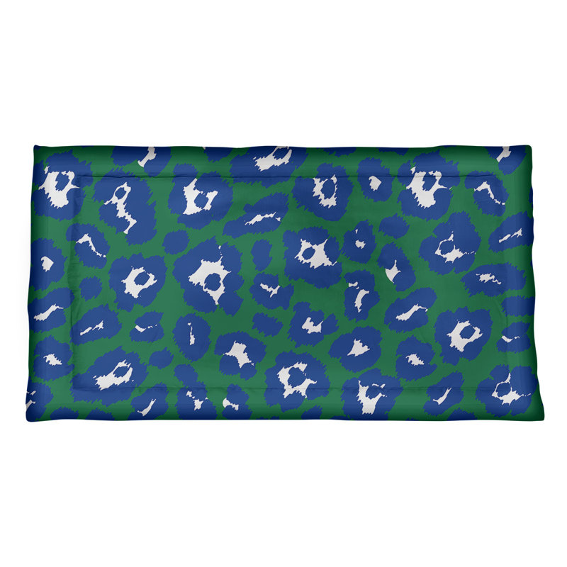 Polyester Animal Print Sham Set, King, Microfiber, Green/Blue/White
