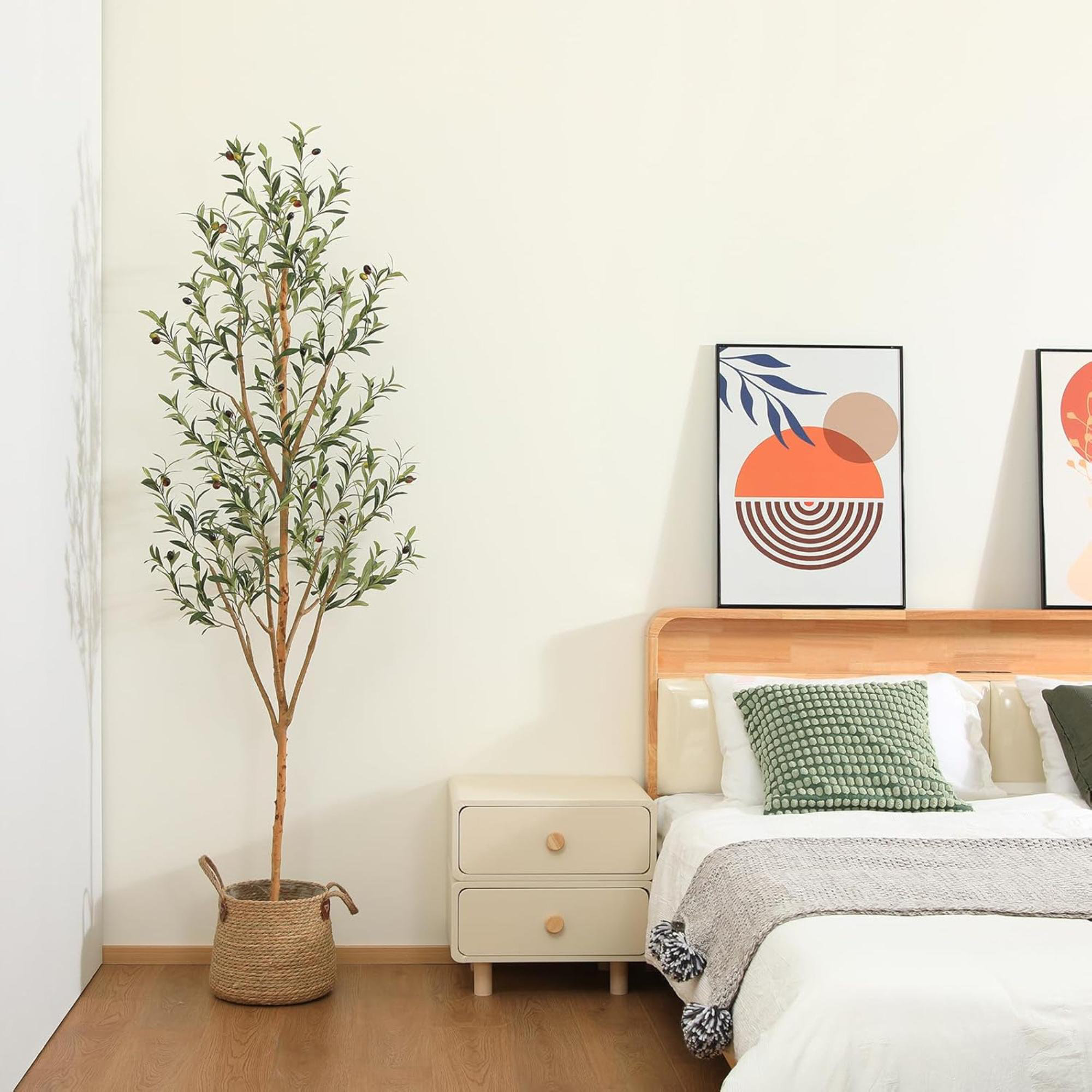 Primrue Artificial Olive Tree Tall Faux Silk Plant For Home Office ...