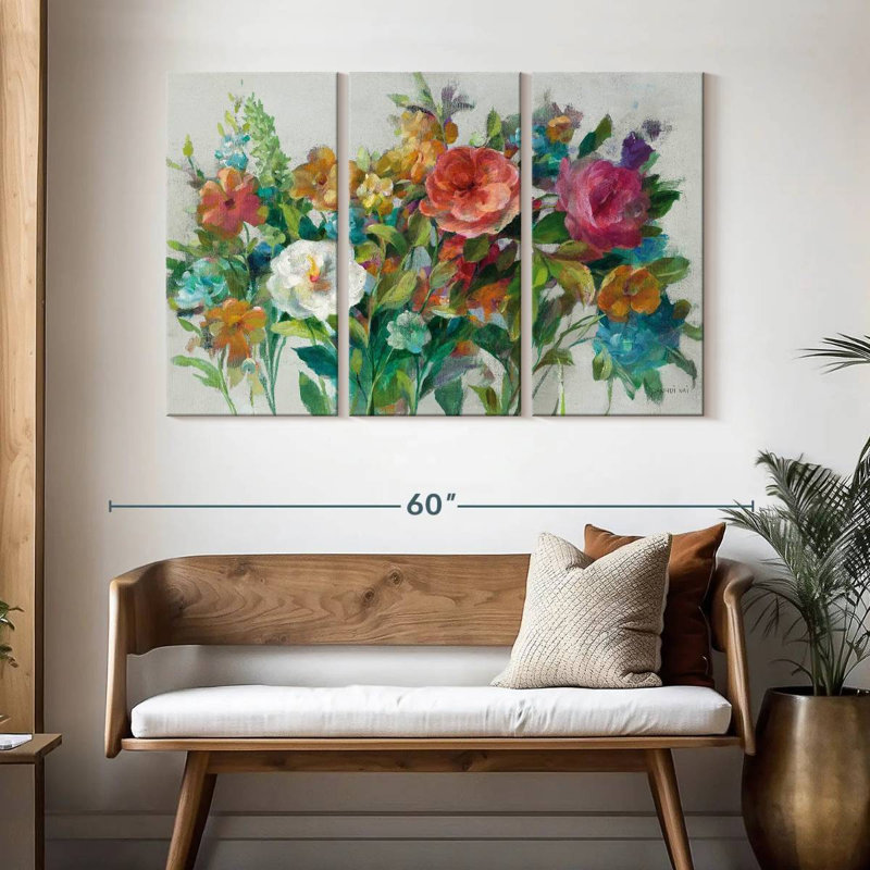 Harnek Country Florals Neutral, 32" H x 50" W