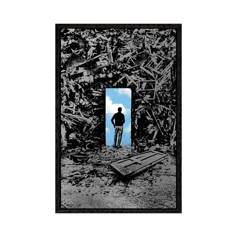 Optimist 1 Piece Wall Art on Canvas, 66.04 cm H x 45.72 cm W, Black Framed Canvas